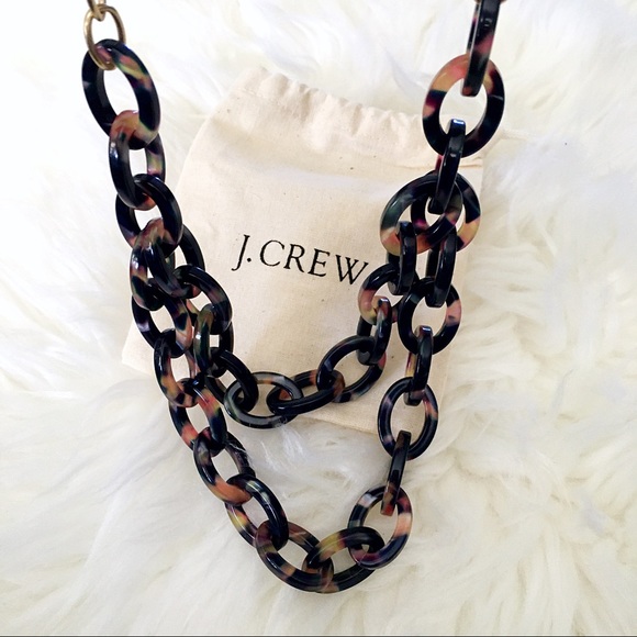 J. Crew Multi Rainbow Layer Tortoise Neckl… - Picture 4 of 7